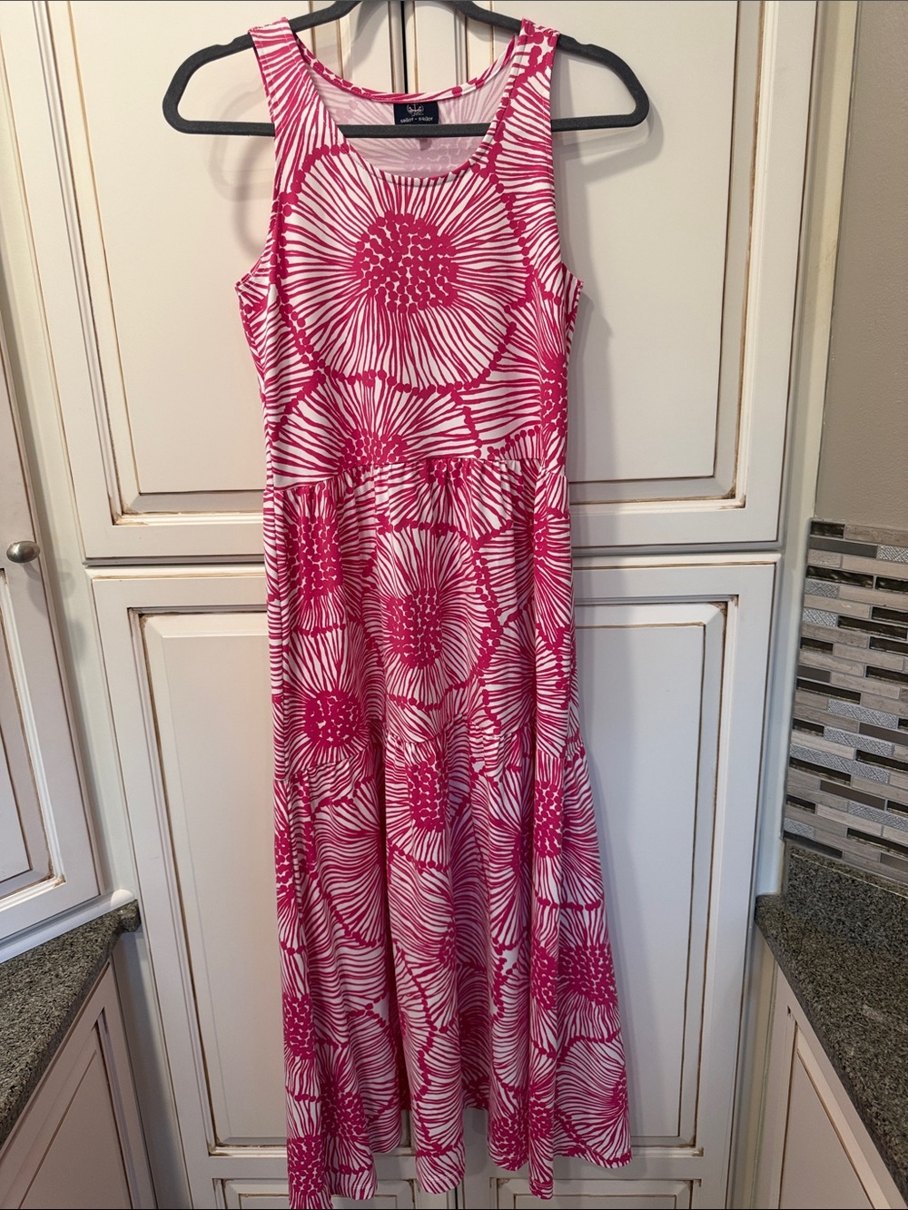 Sailor Sailor Marina Maxi Dress Floral Print Coastal Preppy Resort Wear SZ Small